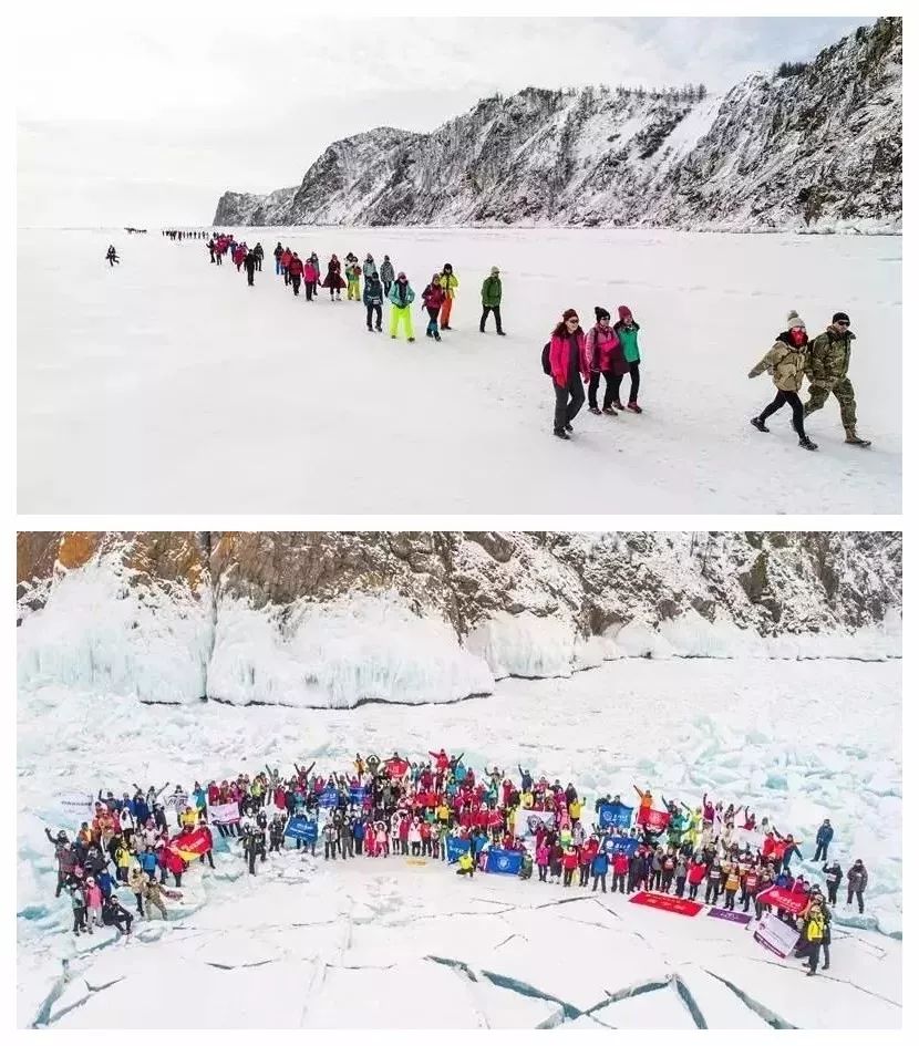 “雅鹿東華飛鷹隊”讓雅鹿旗幟飄揚在貝加爾湖藍冰上