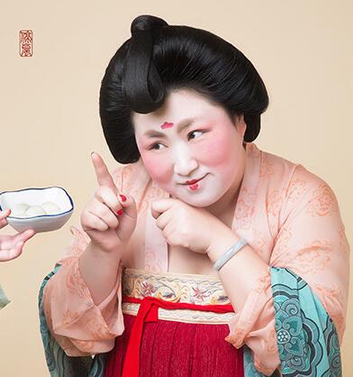 唐代仕女“復活”元宵吃湯圓？這組“放飛自我”搞笑 照刷屏