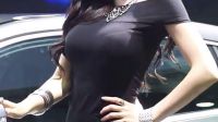 【美女熱舞系列】各種絲襪美腿16_韓國車展性感純白美腿車模_英菲尼迪展區