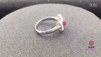 1.5ct 紅寶石戒指 18K金鑲嵌鉆石
