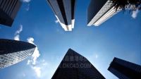 陽光明媚高樓環繞城市建筑公司廣告實拍高清視頻素材