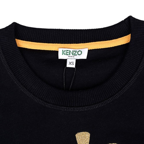 KENZO/高田賢三 猴年限量款 金色刺繡眼睛系列圓領純棉長袖 女士男士衛(wèi)衣