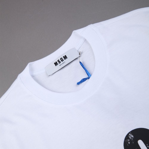 MSGM/MSGM白色純棉印花休閑男士T恤短袖,2140MM88 164794,1,M
