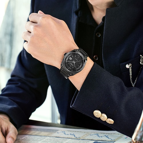 Citizen/西鐵城光動(dòng)能表圈吸光男表“黑眼睛”AW1015-53E