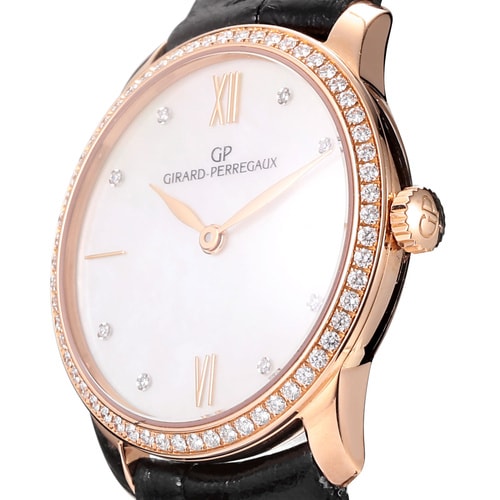 GP-Girard Perregaux/芝柏女表系列玫瑰金鑲鉆機(jī)械表49528D-52A-771-CK6A