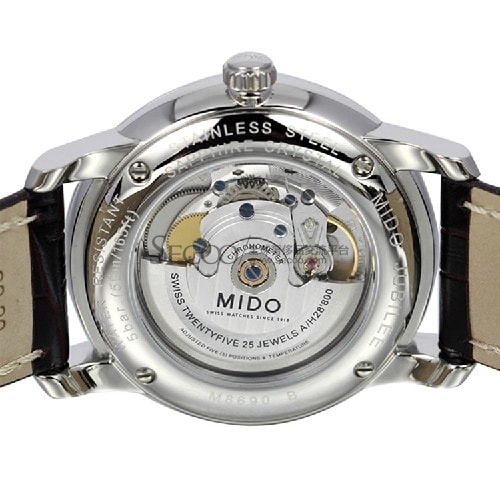 mido/美度貝倫賽麗系列男士天文臺自動機械腕表(M8690.4.11.8)全球聯保