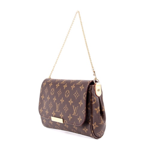 Louis Vuitton/路易威登 FAVORITE大號 Monogram帆布/配皮 女士兩用 斜挎包 M40718(配有長肩帶