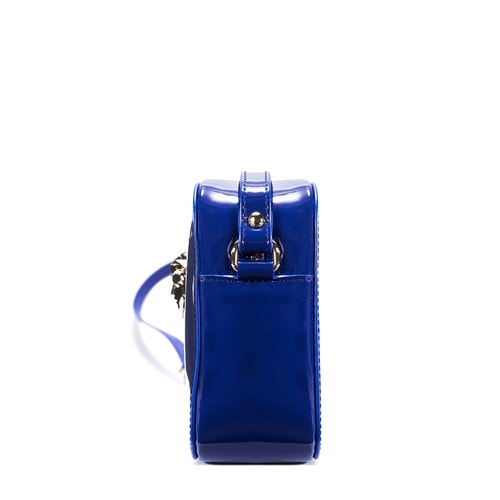 VERSACE/范思哲女士深藍(lán)色牛皮單肩包