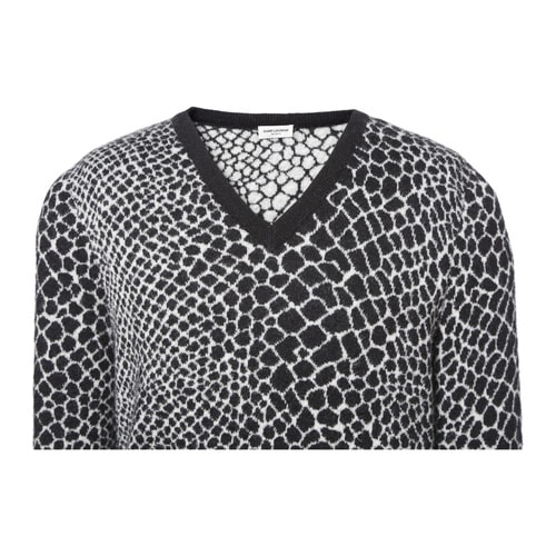 Yves saint Laurent/圣羅蘭 多色混紡羊毛男士長(zhǎng)袖針織衫 386347 Y1K01 9787 1031006826