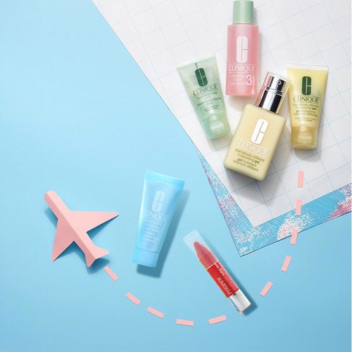 Clinique/倩碧大黃油(清爽型）組合裝（潤膚乳-清爽型200ml+宛若新生光采面膜15ML+蠟筆小胖唇膏筆02#1.2g