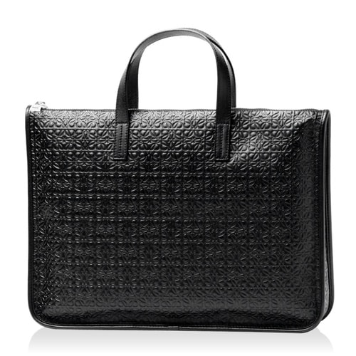 LOEWE/羅意威 女士黑色印花牛皮手提包 35823L18 1100
