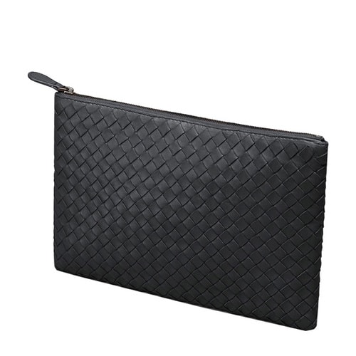 Bottega Veneta/葆蝶家 藏藍色男士羊皮手拿包#256400 V0010 4014