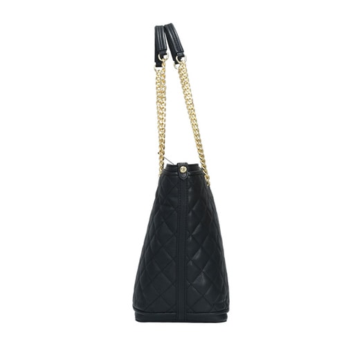 LOVE MOSCHINO/莫斯奇諾 女士聚氨酯纖維購(gòu)物單肩包 JC4212PP01 黑色