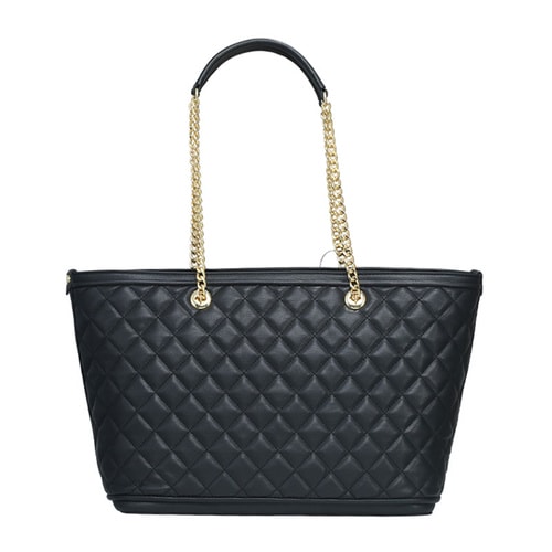 LOVE MOSCHINO/莫斯奇諾 女士聚氨酯纖維購(gòu)物單肩包 JC4212PP01 黑色