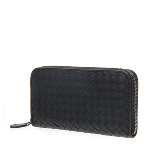Bottega Veneta/葆蝶家 男士長(zhǎng)款牛皮拉鏈錢包114076