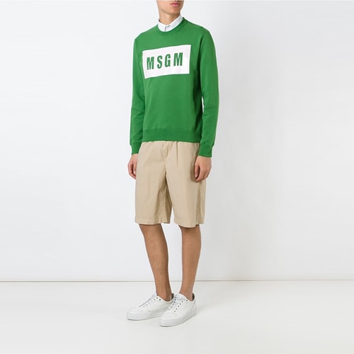 【16春夏清倉折扣】MSGM/MSGM 男士 純棉 簡約 短褲 AL