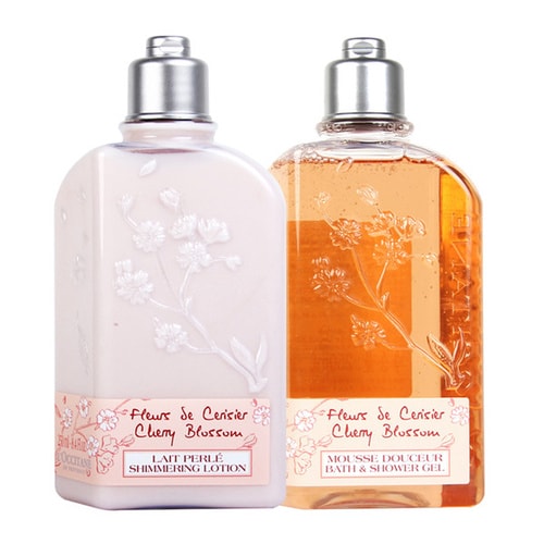 L'OCCITANE/歐舒丹甜蜜櫻花身體套裝(潤膚露250ml+沐浴啫喱250ml)