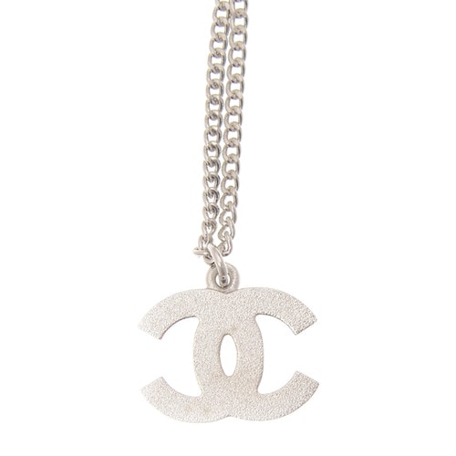 CHANEL/香奈兒 16新款飛機場系列斜紋拼接經典雙c項鏈 毛衣鏈A95107 深藍色