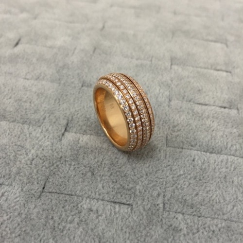 PIAGET(伯爵) Possession系列18k黃金滿鉆戒指56#