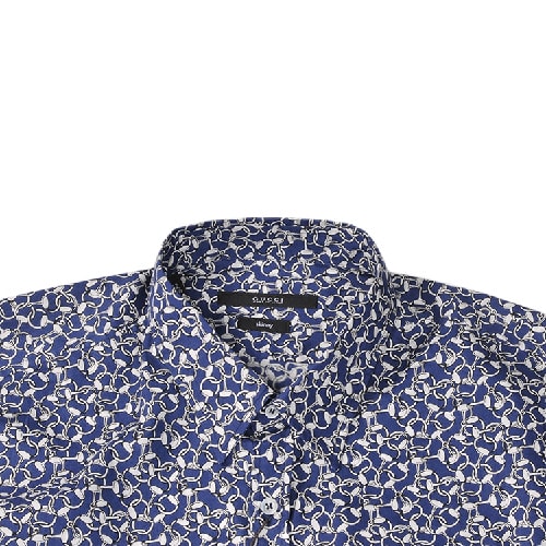 GUCCI/古馳 男士襯衫 藍色 42
