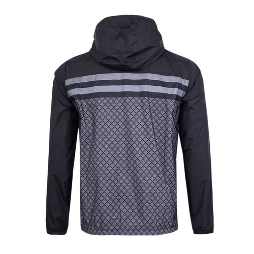 GUCCI/古馳經典款聚酯纖維黑色連帽長袖男士外套 國際碼：300667