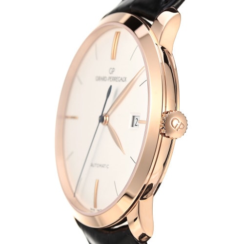 GP-Girard Perregaux/芝柏玫瑰金表殼GP 1966系列自動機械男表49525-52-131-BK6A