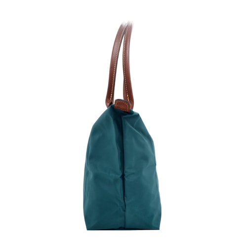 Longchamp/瓏驤女士肩背墨綠色帆布/配皮中號(hào)