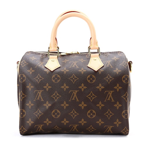 Louis Vuitton/路易威登 老花經(jīng)典帆布Speedy25女士兩用手提斜挎包M41113