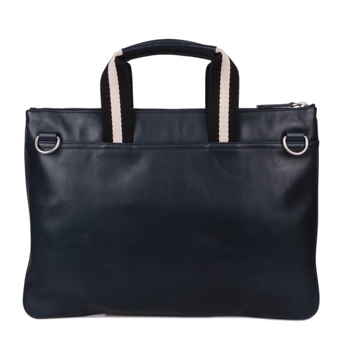 BALLY/巴利男士多色牛皮配紅白條紋手提包 電腦包 單肩包 TIGAN