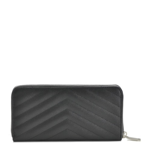 Yves saint Laurent/圣羅蘭 女士黑色真皮長款錢包 358094 BOW02 1257