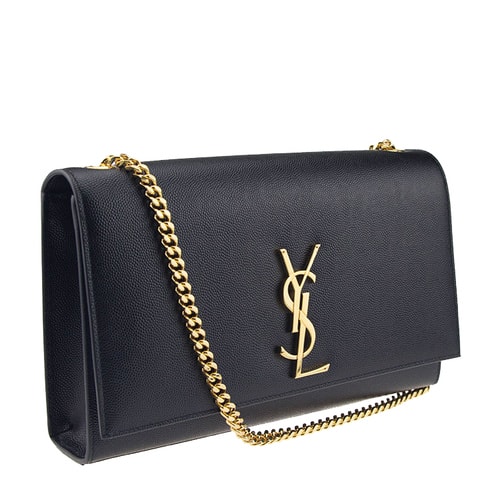 Yves saint Laurent/圣羅蘭中號荔枝紋小牛皮女士單肩包#364021 BOW0J 1000