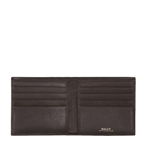 BALLY/巴利 男士牛皮 TOLLEN 短款兩折錢包 深棕色