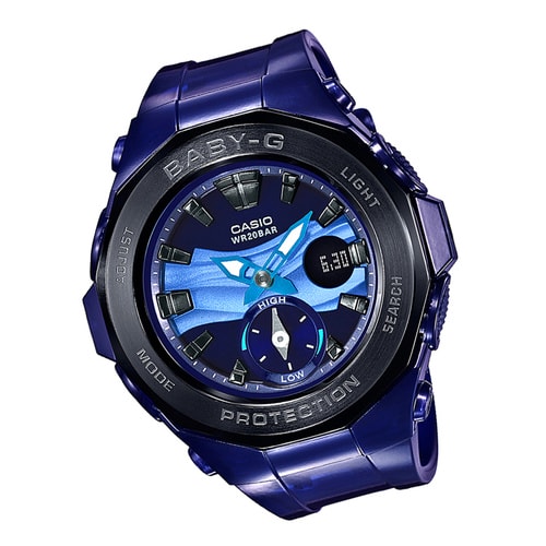 CASIO/卡西歐手表女夏日沙灘主題女士石英表運動女表BGA-220B-2APR