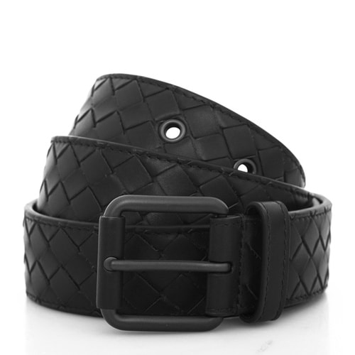 Bottega Veneta/葆蝶家 男式牛皮寬度3.3cm編織腰帶407396