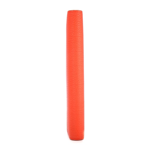 HERMES(愛馬仕) 橙紅色皮質長款錢夾Dogon