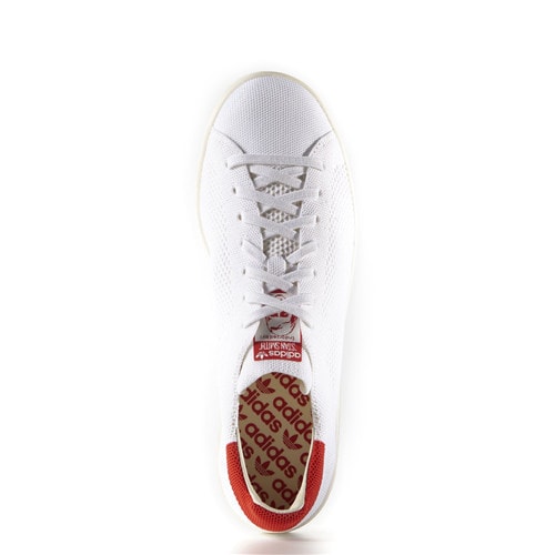 adidas 白/紅 STAN SMITH PRIMEKNIT面料靈活透氣運動鞋 S75147