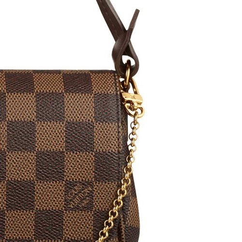 Louis Vuitton/路易威登 女士棕色棋盤格 Damier Azur 帆布/配皮FAVORITE 手袋