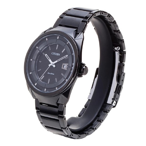 Citizen/西鐵城光動(dòng)能表圈吸光男表“黑眼睛”AW1015-53E