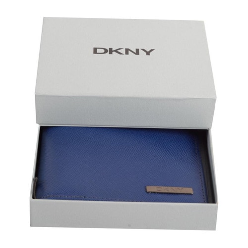 DKNY/唐娜 凱倫 牛皮 男士短款錢包錢夾禮盒裝 DKM5074-NAVY
