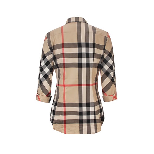 BURBERRY/博柏利 經(jīng)典格紋 棉質 長袖 女士襯衫#3918091