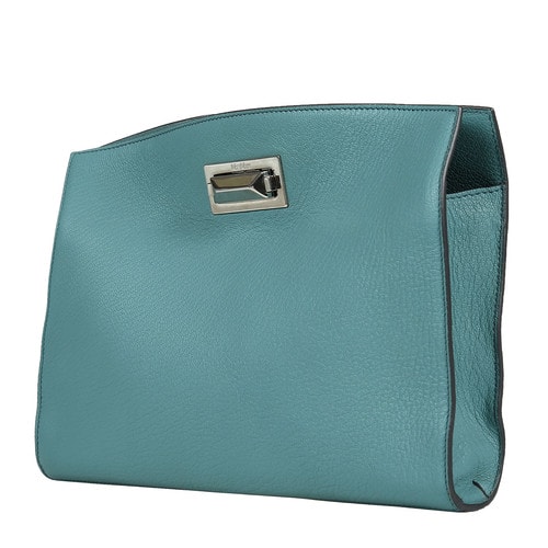MaxMara/麥絲瑪拉 簡潔鎖扣式羊皮女士手拿包 NHCLU0448710266