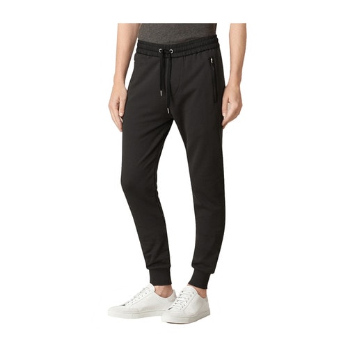BURBERRY/博柏利 巴寶莉新款男士運(yùn)動(dòng)休閑長(zhǎng)褲棉質(zhì)修身衛(wèi)褲黑色透氣褲子 3991397