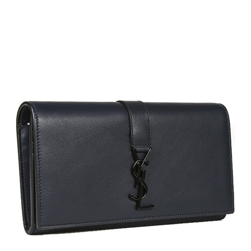 Yves saint Laurent/圣羅蘭 16秋冬YSL LOGO牛皮長(zhǎng)款錢包 女士錢包 414567BJ54U