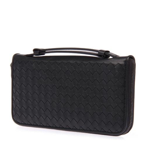 Bottega Veneta/葆蝶家 男士長款牛皮拉鏈手拿包169730