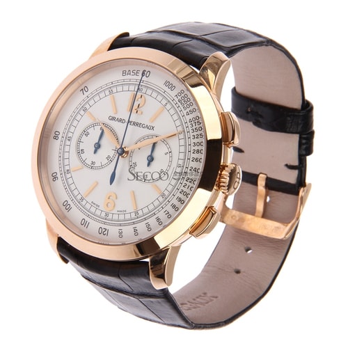 GP-Girard Perregaux/芝柏 1966系列玫瑰金男士機(jī)械腕表49539-52-151-BK6A