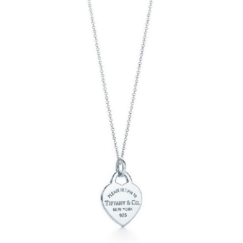 Tiffany & Co./蒂芙尼 女式925純銀心形項(xiàng)鏈 16英寸