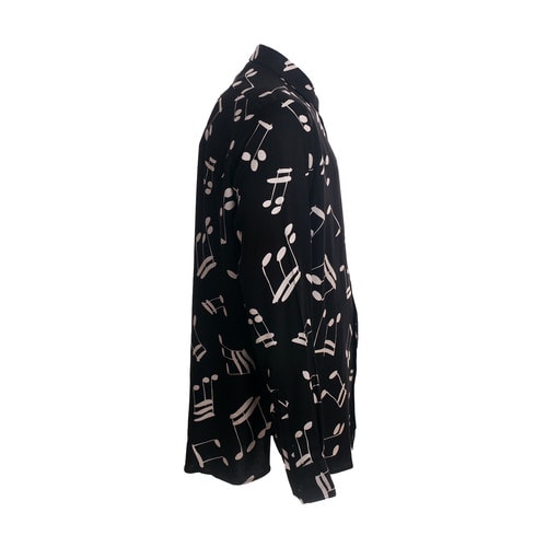 Yves saint Laurent/圣羅蘭 翻領(lǐng)長袖音符時(shí)尚休閑男士襯衫 YV1630591699 376916