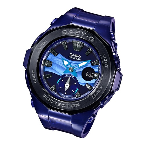 CASIO/卡西歐手表女夏日沙灘主題女士石英表運動女表BGA-220B-2APR