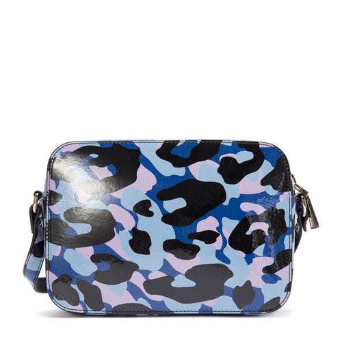 【16年秋冬新品】VERSACE/范思哲女士藍色牛皮錢包