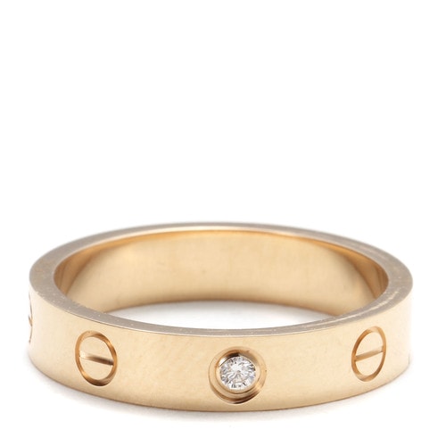 CARTIER(卡地亞) CARTIER/卡地亞love18K玫瑰金鉆石女士戒指\指環B4050700